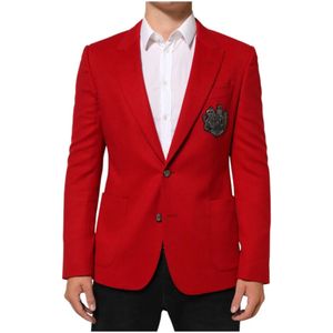 Dolce & Gabbana, Heren, Jassen, Rood, Maat: L Kasjmier,