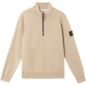 Stone Island, Heren, Sweatshirts & Hoodies, Beige, Maat: XL Katoen,