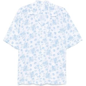 120% Lino, Heren, Overhemden, Veelkleurig, Maat: L Linnen,