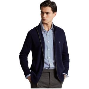 Polo Ralph Lauren, Heren, Sweatshirts & Hoodies, Blauw, Maat: XL Wol,