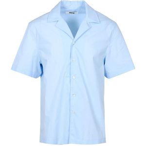 Mauro Grifoni, Heren, Overhemden, Blauw, Maat: S Katoen,