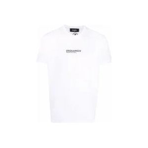 Dsquared2 Witte T-Shirt S74Gd0946 S23009 , White , Heren , Maat: M