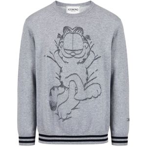 Iceberg, Heren, Truien, Grijs, Maat: M Katoen,