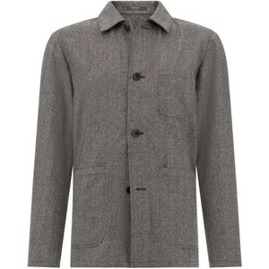 Boggi Milano - Smart Overhemdjas - Grijs - Wol - Heren