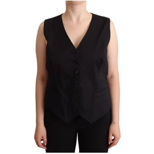 Dolce & Gabbana, Dames, Jassen, Zwart, Maat: 3XL Katoen,