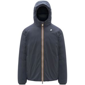 K-Way, Heren, Jassen, Blauw, Maat: XL Leer,
