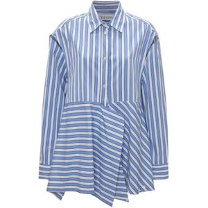 JW Anderson, Dames, Blouses & Shirts, Blauw, Maat: XS Katoen,