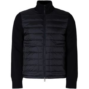 Moncler, Heren, Jassen, Blauw, Maat: 2XL Wol,