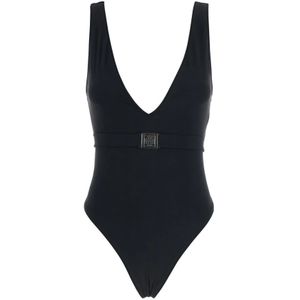 Tory Burch, Dames, Badkleding, Zwart, Maat: L Nylon,