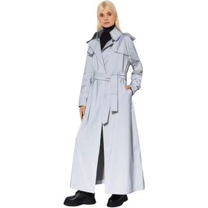 Norma Kamali, Dames, Mantels, Grijs, Maat: XL Spandex,