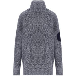 Elisabetta Franchi, Dames, Truien, Grijs, Maat: M Viscose,