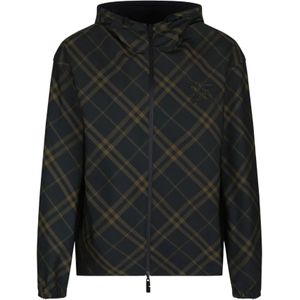 Burberry, Heren, Jassen, Groen, Maat: M Polyamide,