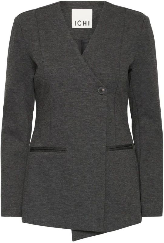Ichi, Dames, Jassen, Grijs, Maat: L Leer,