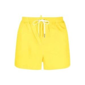 Dsquared2 Gele Icon Logo Zwembroek , Yellow , Heren , Maat: L