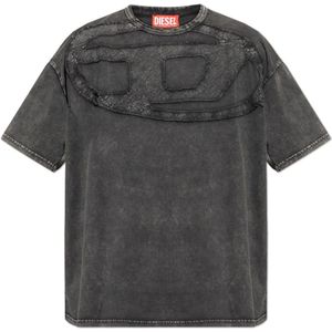 Diesel, Heren, Tops, Grijs, Maat: L Katoen,