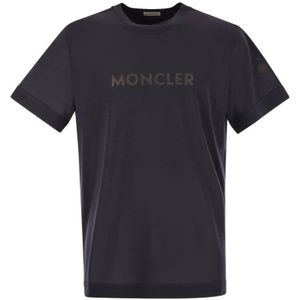 Moncler, Heren, Tops, Zwart, Maat: L