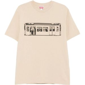 Kenzo, Heren, Tops, Beige, Maat: XL Katoen,