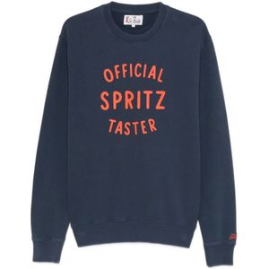 MC2 Saint Barth, Heren, Sweatshirts & Hoodies, Blauw, Maat: S Katoen,