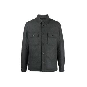 Woolrich Lichtgewicht Jas , Gray , Heren , Maat: S