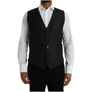Dolce & Gabbana - Tailored VNeck Vest - Zwart