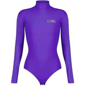 MM6 Maison Margiela, Dames, Tops, Paars, Maat: M Nylon,