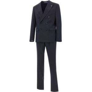 Manuel Ritz, Heren, Pakken, Blauw, Maat: S Zijde,