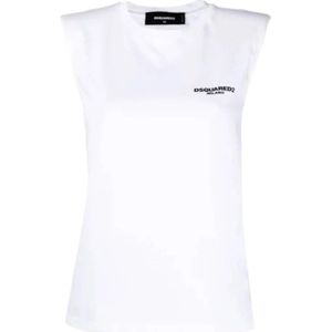 Dsquared2, Dames, Tops, Wit, Maat: XS