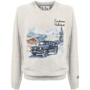 MC2 Saint Barth, Heren, Truien, Wit, Maat: XL