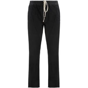 Rick Owens, Heren, Broeken, Zwart, Maat: 2XL Katoen,