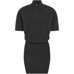 Jacquemus, Dames, Jurken, Grijs, Maat: S Wol,
