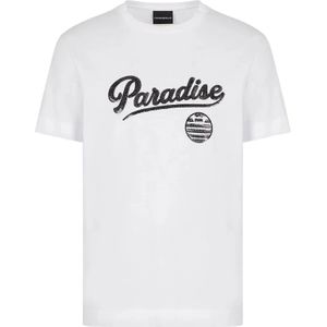 Emporio Armani, Heren, Tops, Wit, Maat: XL Katoen,