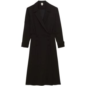 Ines de la Fressange Paris, Dames, Jurken, Zwart, Maat: 2XS Katoen,
