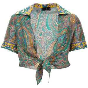Etro, Dames, Blouses & Shirts, Veelkleurig, Maat: XS Zijde,