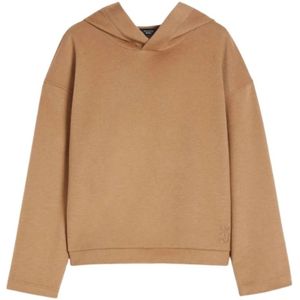 Max Mara, Dames, Sweatshirts & Hoodies, Bruin, Maat: XS Katoen,
