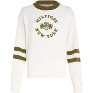 Tommy Hilfiger, Dames, Truien, Wit, Maat: M Katoen,