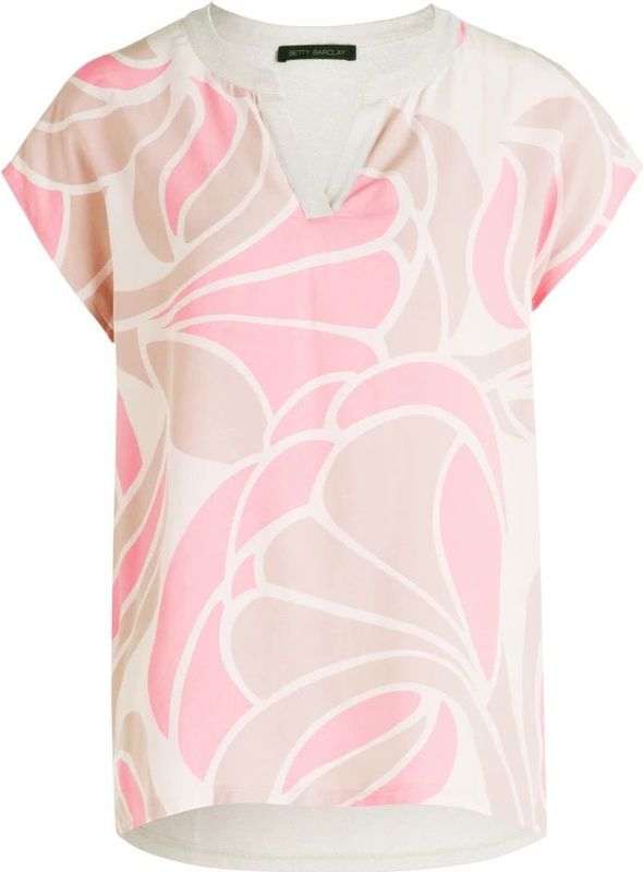 Betty Barclay - Gestreept Casual Shirt met Bloemenpatroon - Veelkleurig