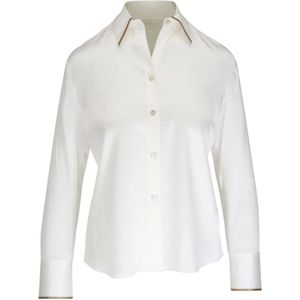Vince, Dames, Blouses & Shirts, Wit, Maat: XL Zijde,