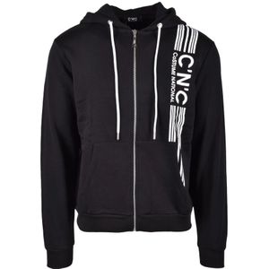 Costume National, Heren, Sweatshirts & Hoodies, Zwart, Maat: L Katoen,