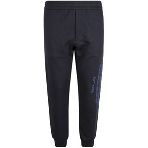 Alexander McQueen, Heren, Broeken, Blauw, Maat: M Katoen,