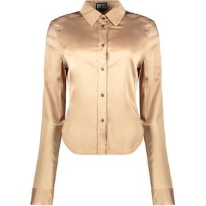 Diesel, Dames, Blouses & Shirts, Geel, Maat: XS Satijn,
