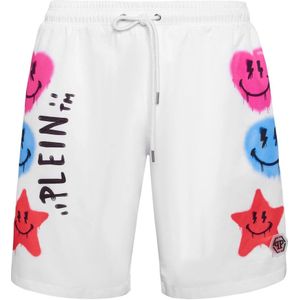 Philipp Plein, Heren, Badkleding, Wit, Maat: XL Nylon,