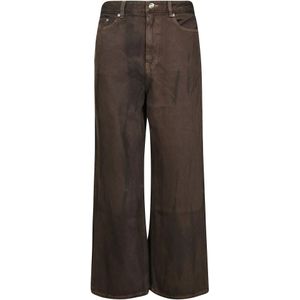 Ganni, Dames, Jeans, Bruin, Maat: W26 Denim,