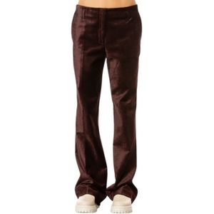 Forte Forte, Dames, Broeken, Bruin, Maat: 3XL Velours,