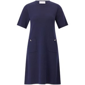 Hemisphere, Dames, Jurken, Blauw, Maat: 4XS Wol,