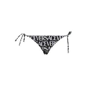 Versace Gedrukte polyester mengsel Bikini Bottom , Black , Dames , Maat: XL