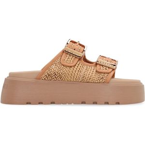 Casadei - Chique Platform Sandalen - Beige - Leer