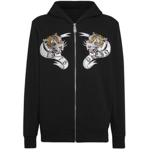 Philipp Plein, Heren, Sweatshirts & Hoodies, Zwart, Maat: 3XL Katoen,