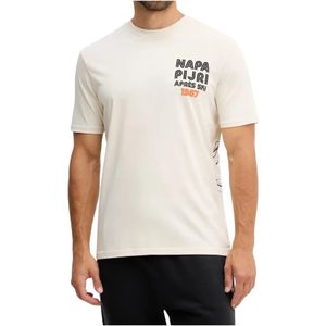 Napapijri, Heren, Tops, Beige, Maat: 2XL