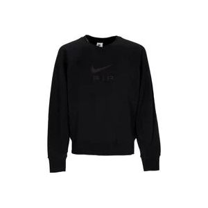 Nike Lichtgewicht Crewneck Sweatshirt - Sportswear Air French Terry Crewneck , Black , Heren , Maat: XL