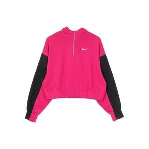 Nike Korte hoodie met Icon Clash rits , Pink , Dames , Maat: M